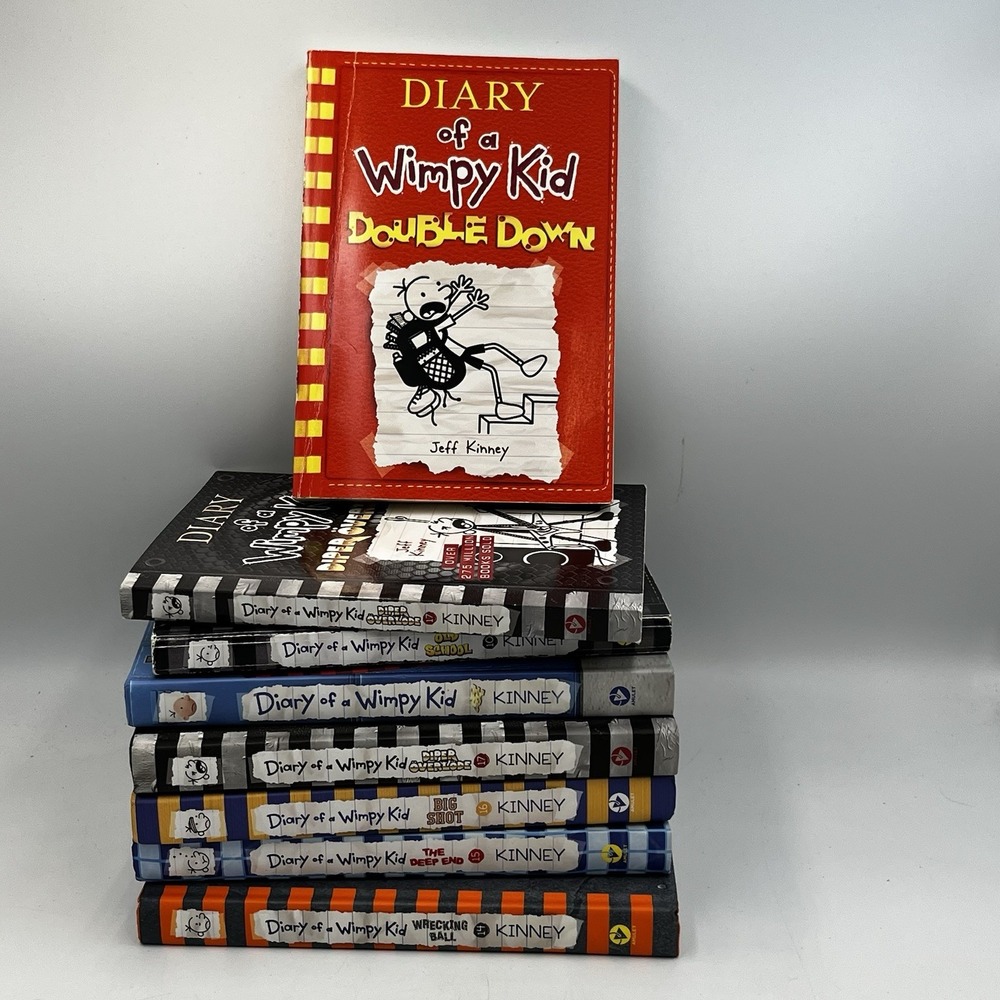 Diary of a Wimpy Kid Lot 8 Books Jeff Kinney 10,11,14, 15, 16, 17 (x2), Movie